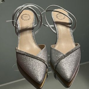 I. Miller Bernise silver with rhinestones NWT about 3” high